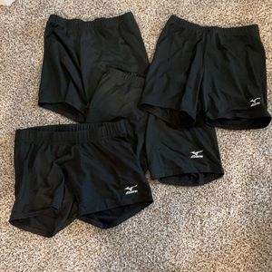 4 pairs black mizuno spandex